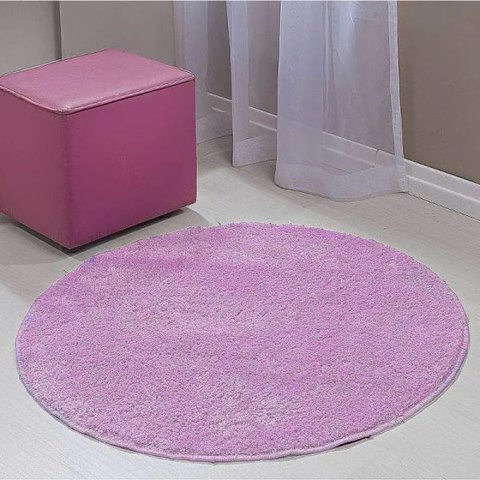 Tapete Sala Redondo 150M Classic Rosa