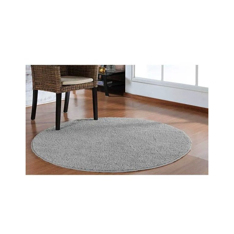 Tapete Sala Redondo 150cm Classic Cinza