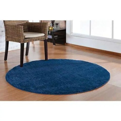 Tapete Sala Redondo 100M Classic Azul Jeans