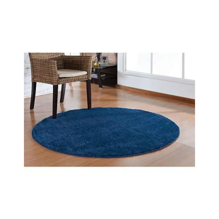 Tapete Sala Redondo 100M Classic Azul Jeans