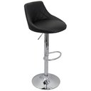 Ver imagem 2 de Kit 6 Banquetas Milano Carmel Estofada Giratória C/ Regulagem - Preto