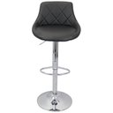 Ver imagem 3 de Kit 6 Banquetas Milano Carmel Estofada Giratória C/ Regulagem - Preto