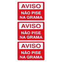 Ver imagem 1 de Combo 6 Placas De Sinalização Aviso Não Pise Na Grama 20x15 Acesso - S-230 F9e