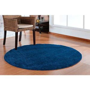 Tapete Sala Redondo 150M Classic Azul Jeans - Azul-Marinho