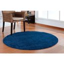 Ver imagem 6 de Tapete Sala Redondo 150M Classic Azul Jeans - Azul-Marinho
