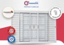 Ver imagem 2 de Janela Veneziana Aço Branco Grade Corrente com Vidro 150x100
