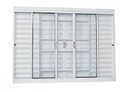 Ver imagem 1 de Janela Veneziana Aço Branco Grade Corrente com Vidro 150x100