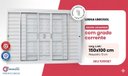 Ver imagem 3 de Janela Veneziana Aço Branco Grade Corrente com Vidro 150x100