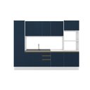 Ver imagem 2 de Cozinha Modulada Celeste Kappesberg 100% Mdf Branco/azul 300cm