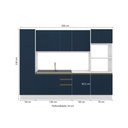 Ver imagem 4 de Cozinha Modulada Celeste Kappesberg 100% Mdf Branco/azul 300cm