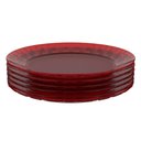Ver imagem 1 de Jogo 6 Pratos Vermelhos Grandes 26cm Crippa Servir Mesa Post