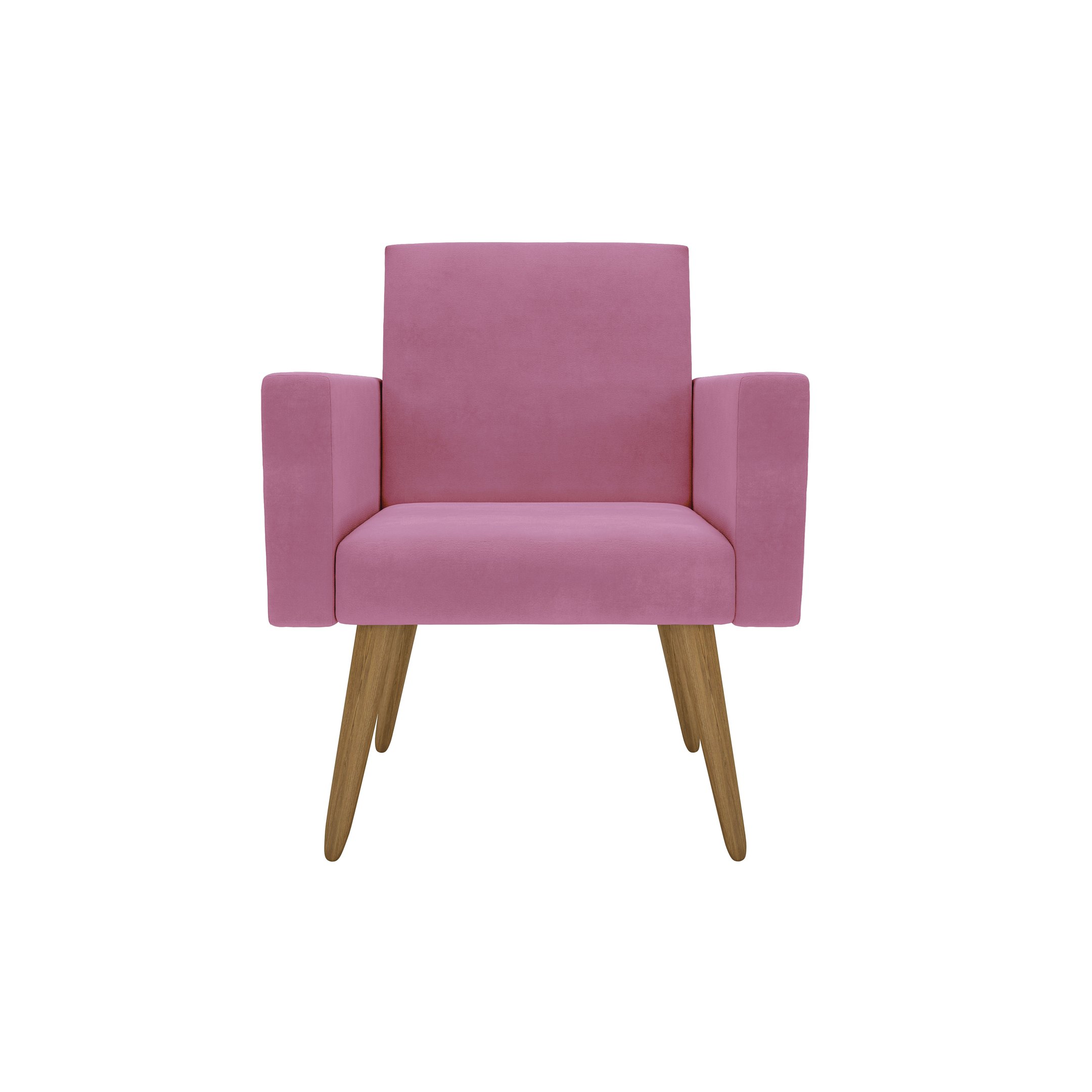 Kit 3 Poltronas Nina Clássico: Suede/rosa - 2
