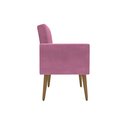Ver imagem 4 de Kit 3 Poltronas Nina Clássico: Suede/rosa