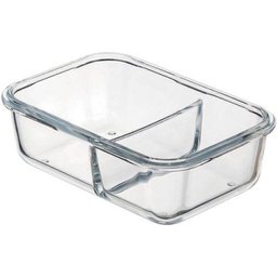 Pote De Vidro Retangular Com Trava E Divisão 800 ml SR80 - 3