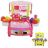 Cozinha Kit Infantil Som e Luz Panela Caneca Frutas Menina Brinquedo (17153/99692) - Rosa com Vermel - 1