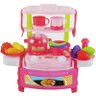 Cozinha Kit Infantil Som e Luz Panela Caneca Frutas Menina Brinquedo (17153/99692) - Rosa com Vermel - 2