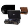 Maleta Vitrola Toca Disco Vinil Bluetooth Fm USB Classico Retro Vintage - Preto - 1
