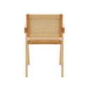 Ver imagem 5 de Kit 2 Cadeiras com Assento Encosto Rattan Base Cor Natural em Madeira