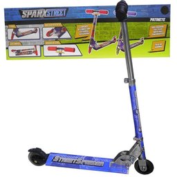 Patinete Infantil Aluminio 2 Rodas com Freio Dobravel Ajustavel Crianca Brinquedo - Azul Street - 2