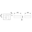 Ver imagem 2 de Cuba de Apoio com Mesa 455x385mm Platinum P9 Branco Roca Cód. 1450780011100