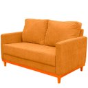 Ver imagem 4 de Sofa Berlim 2 Lugares Base de Madeira Tecido Impermeavel Terra Cota
