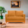 Sofa Berlim 2 Lugares Base de Madeira Tecido Impermeavel Terra Cota - 2