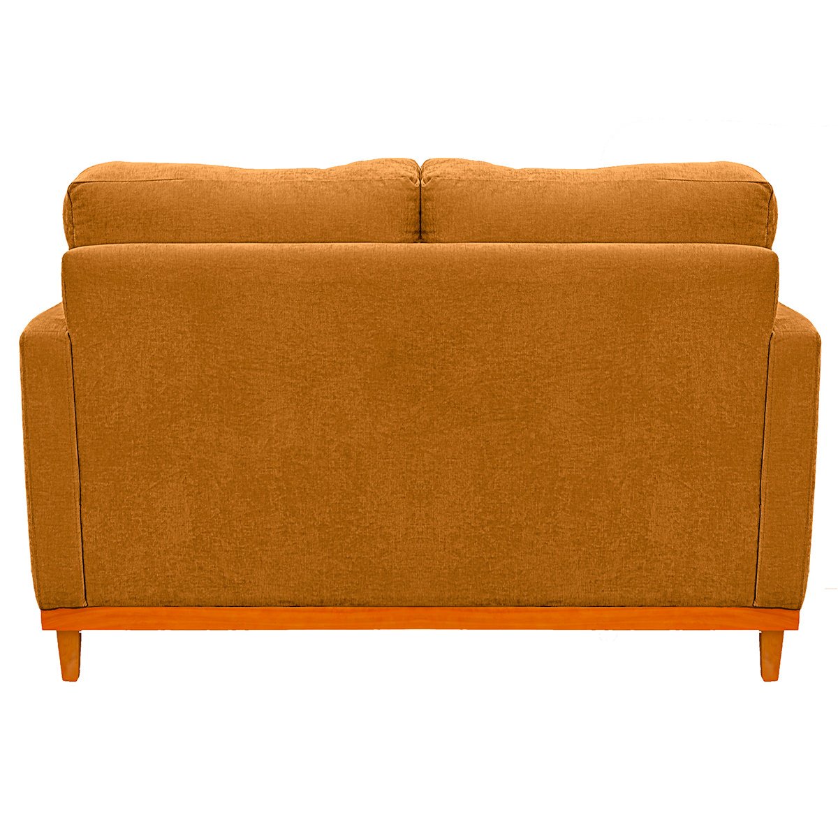 Sofa Berlim 2 Lugares Base de Madeira Tecido Impermeavel Terra Cota - 5