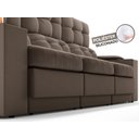 Ver imagem 7 de Sofá com Porta Copos e Carregador USB Eureka 2,30m Assento Retrátil e Reclinável Velosuede