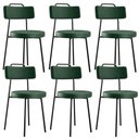 Ver imagem 1 de Kit 06 Cadeiras Decorativas Para Sala De Jantar Barcelona F01 Couríssimo Verde Musgo - Lyam Decor
