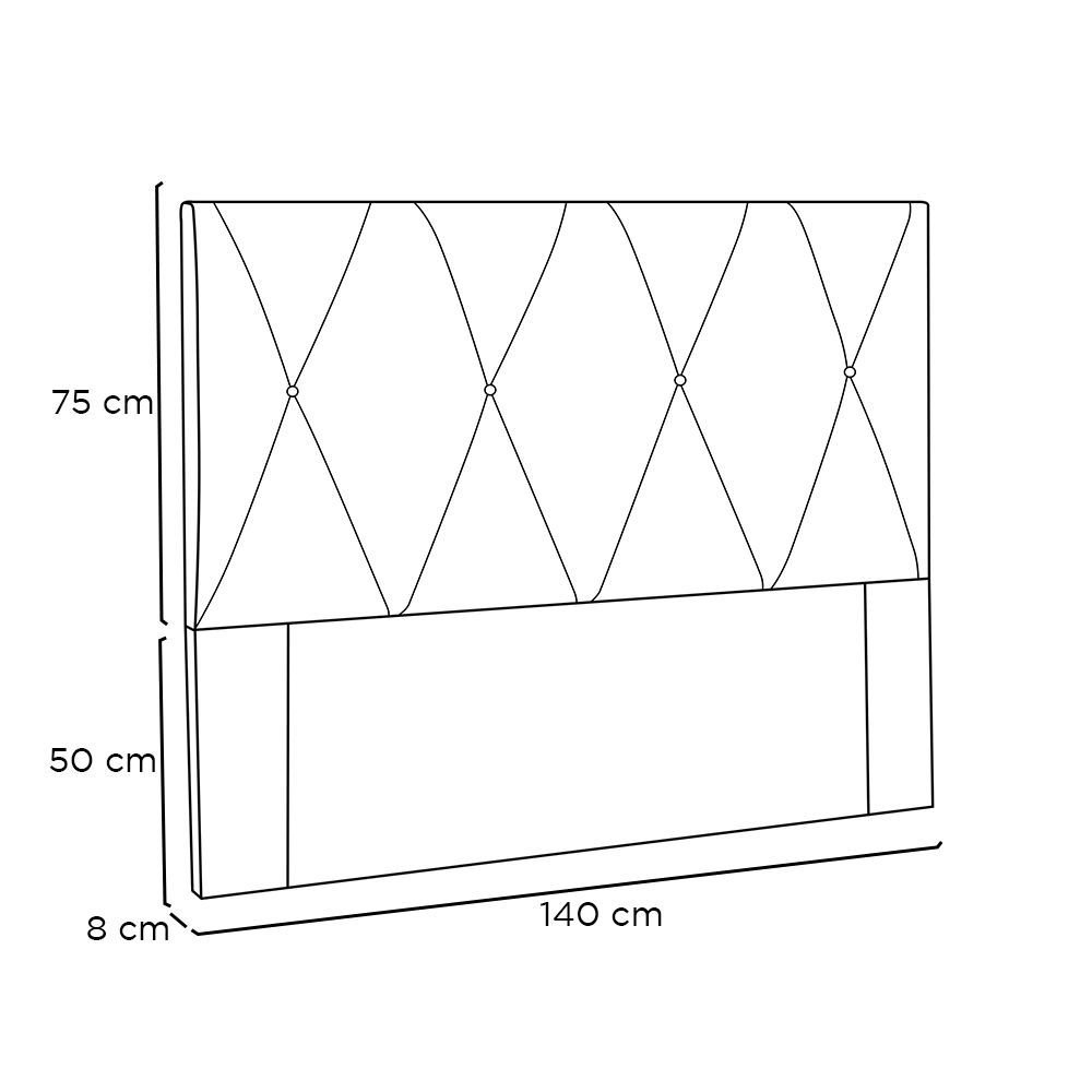 Cabeceira Cama Box Casal 140cm Elisa Suede - Loja Sheep - 5