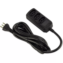 Extensao 3 Tom 20a Fio 2,5 5 Metros Preto 2p+t Fl333 473 - 1