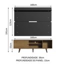 Ver imagem 3 de Rack Madesa Dubai e Painel para Tv até 65 Polegadas com Pés Rustic/preto 5zd8 Cor:rustic/preto/rusti