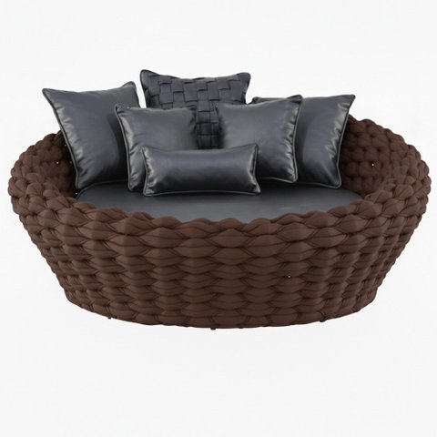 Chaise Monique em Trico Náutico Alumínio para Edícula, Piscina Trama Original