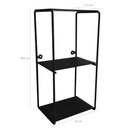 Ver imagem 7 de Prateleira Dupla Retangular Nicho Estilo Industrial Decorativo Preto Fosco