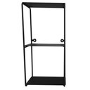 Ver imagem 2 de Prateleira Dupla Retangular Nicho Estilo Industrial Decorativo Preto Fosco