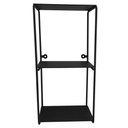 Ver imagem 3 de Prateleira Dupla Retangular Nicho Estilo Industrial Decorativo Preto Fosco