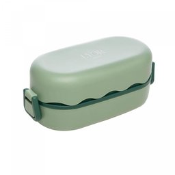 Marmita Hermética com Talheres 850ml Verde Plástico - Lyor - 1
