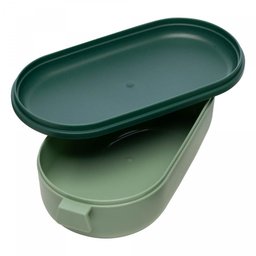 Marmita Hermética com Talheres 850ml Verde Plástico - Lyor - 3