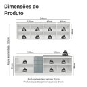 Ver imagem 3 de Armário de Cozinha Completa 240 cm Branco/Cinza Lux Madesa 09
