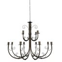 Ver imagem 1 de Lustre Luminária Ferro Teto 12 Bocais 2 Andares Salão Pé Direito Festas Sala de Jantar Decoração Lum