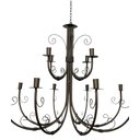 Ver imagem 2 de Lustre Luminária Ferro Teto 12 Bocais 2 Andares Salão Pé Direito Festas Sala de Jantar Decoração Lum