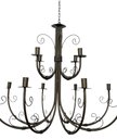 Ver imagem 2 de Lustre Luminária Ferro Teto 12 Bocais 2 Andares Salão Pé Direito Festas Sala de Jantar Decoração Lum