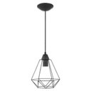 Ver imagem 1 de Pendente Industrial Aramado Diamante Preto Mod. 580
