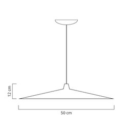 Pendente 521 Preto Chapéu Chinês Diâmetro 50 Cm - 4