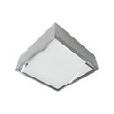Ver imagem 1 de Plafon Sobrepor 102 Inox Escovado para 2 Lâmpadas 25x25cm