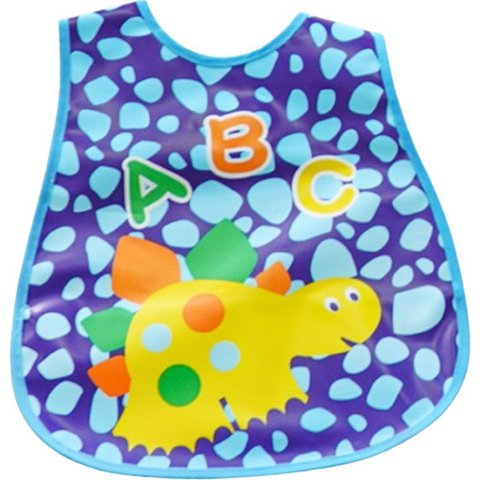 Babador Encanto para Bebê 45x28cm Dino Azul