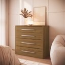 Ver imagem 1 de Cômoda com 4 Gavetas 90cm Integrato Freijó