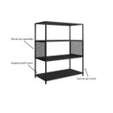 Ver imagem 4 de Estante Industrial P/ Sala Escritório Livro Decorativa Preta:preto
