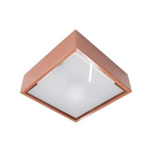 Plafon Sobrepor 102 Cobre para 2 Lâmpadas 25x25cm