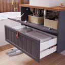 Ver imagem 4 de Gabinete Suspenso para Banheiro com Cuba 80cm em MDF Sense MGM Marrom Cinza